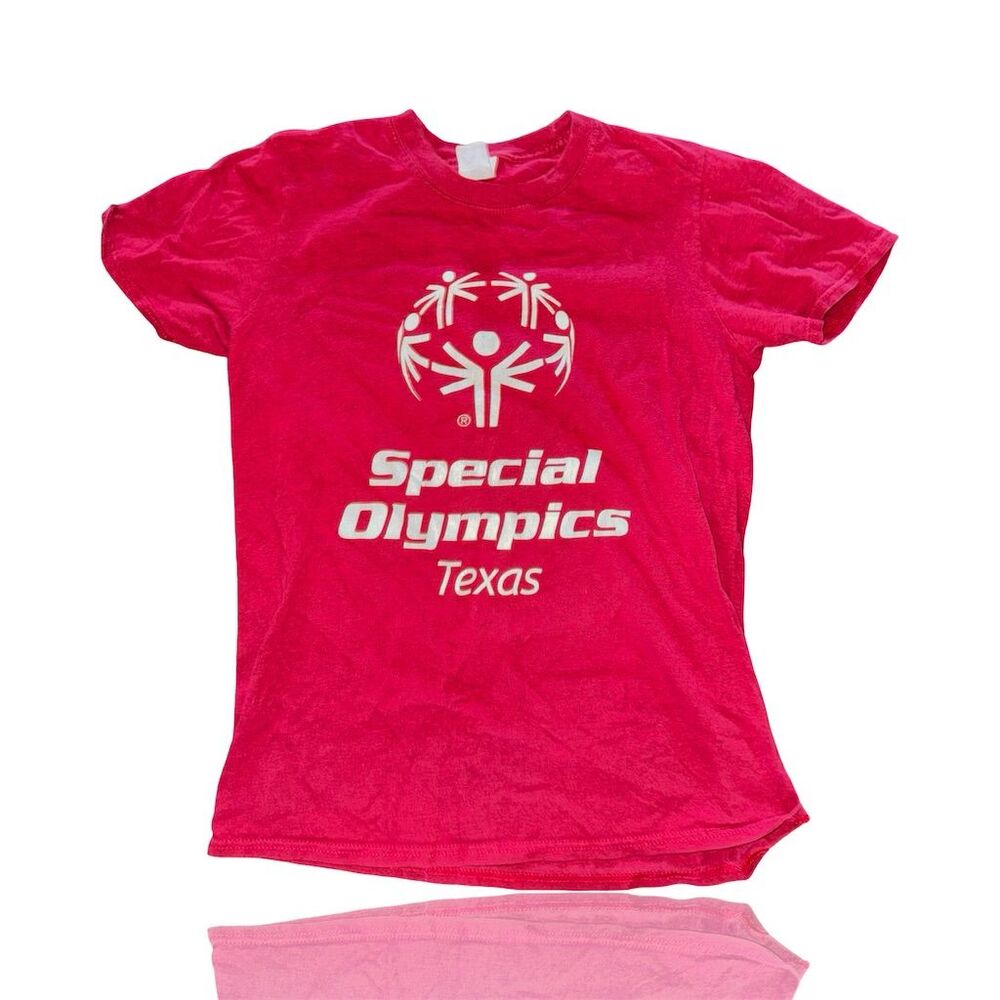 Vintage Special Olympics Texas T-Shirt Red Unisex S Graphic Print
